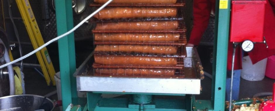 The Storms are brewing but so are we – apple pressing today ready to make some cider!