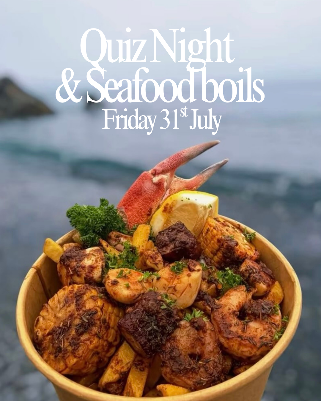 Seafood boil pop up & quiz night